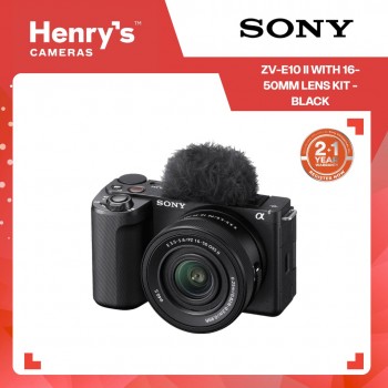 Sony ZV-E10 II Mirrorless Camera with 16-50mm Lens Kit - Black
