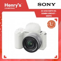 Sony ZV-E10 II Mirrorless Camera with 16-50mm Lens Kit - White Sony ZV-E10 II Mirrorless Camera with 16-50mm Lens Kit - White