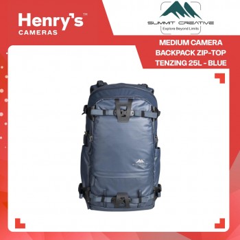 Summit Creative Medium Camera Backpack Zip-Top Tenzing 25L - Blue Summit Creative Medium Camera Backpack Zip-Top Tenzing 25L - Blue