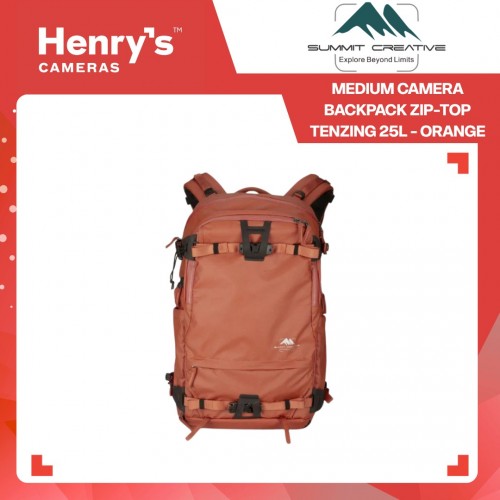 Summit Creative Medium Camera Backpack Zip-Top Tenzing 25L - Orange Summit Creative Medium Camera Backpack Zip-Top Tenzing 25L - Orange