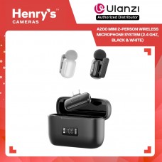 Ulanzi A200 Mini 2-Person Wireless Microphone System (2.4 GHz, Black & White) - A048