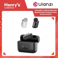 Ulanzi A200 Mini 2-Person Wireless Microphone System (2.4 GHz, Black & White) - A048