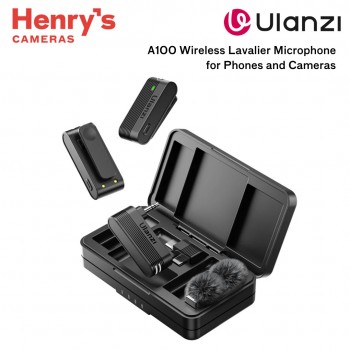 Ulanzi A100 Wireless Lavalier Microphone (2 Transmitter + 1 receiver) for Phones and Cameras Ulanzi A100 Wireless Lavalier Microphone (2 Transmitter + 1 receiver) for Phones and Cameras