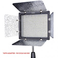 YONGNUO 300III LED VIDEOLIGHT CAMERA CAMCORDER FOR NKN/CNN WITH ADAPTER