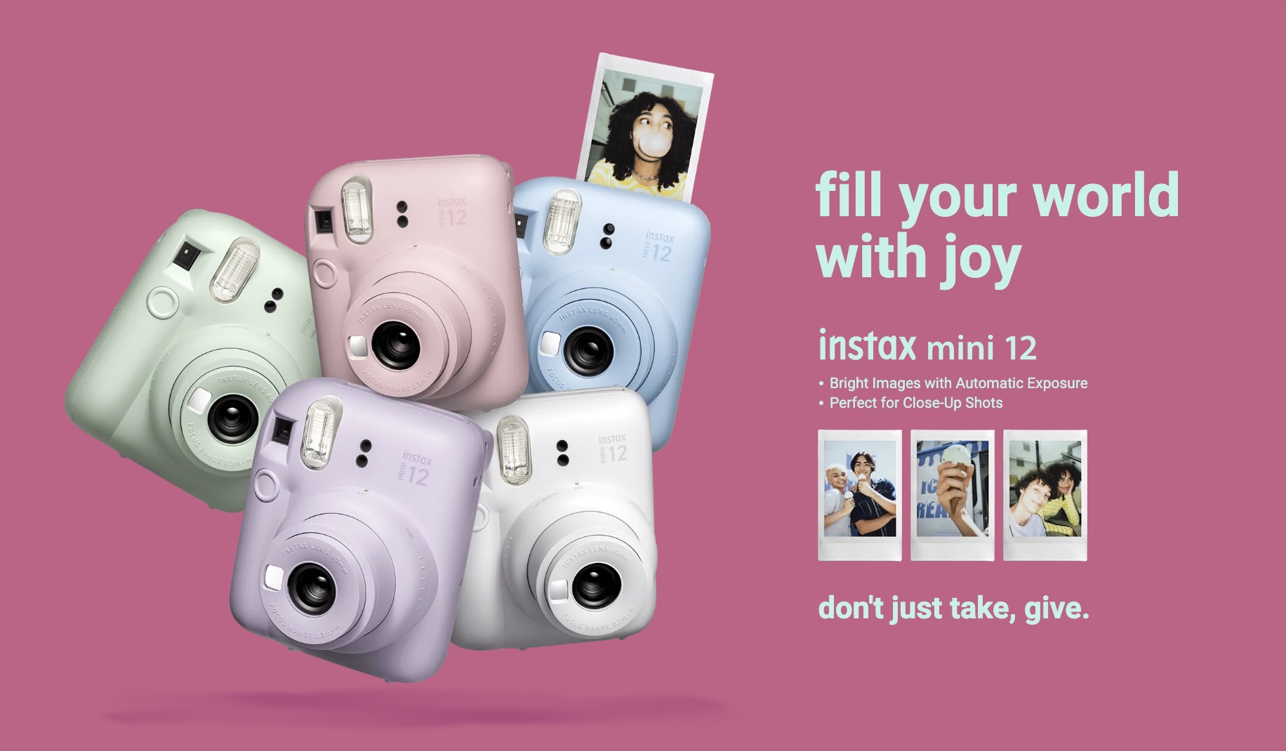 Fujifilm Instax Mini 12 CITY POP Edition Package Instant Camera