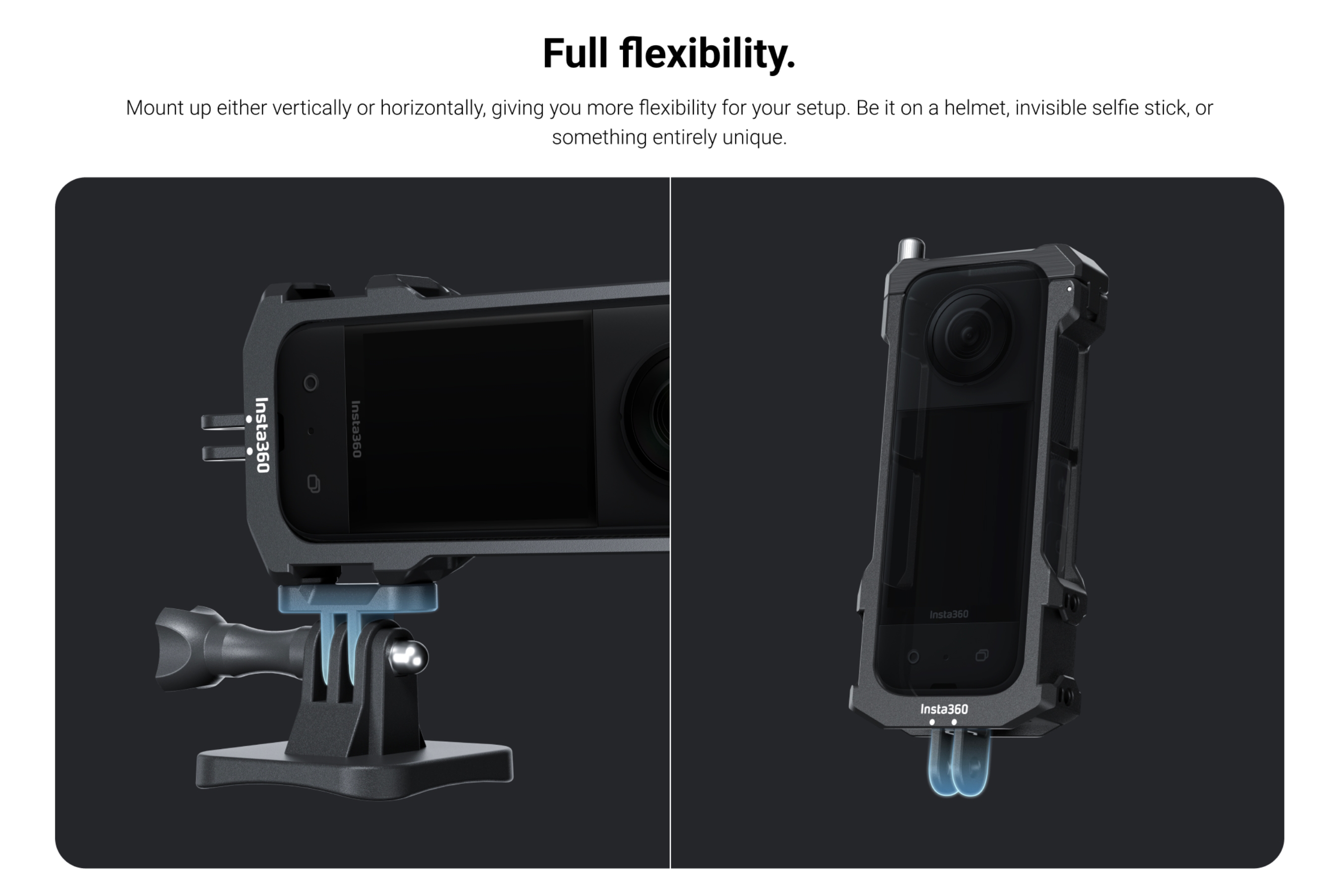 Insta360 X3 Horizontal Action Mount